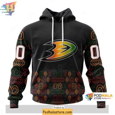 Anaheim Ducks 3D Hoodie Black History Month Cultural Design Edition - Podhalastore
