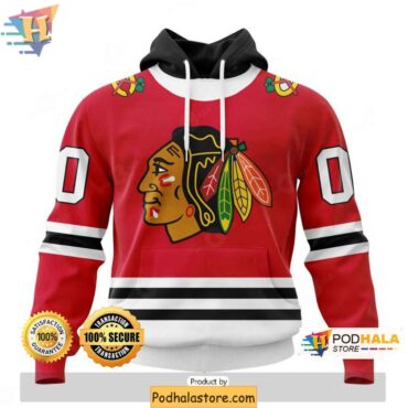 Chicago Blackhawks Hoodie 3D, Personalized NHL Merch for Blackhawks Fans - Podhalastore