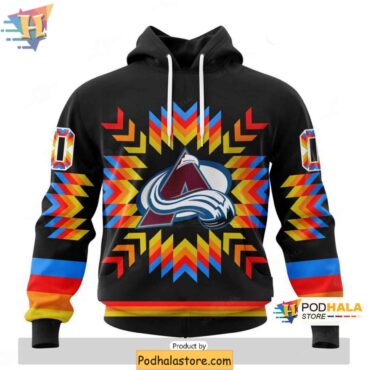 Colorado Avalanche 3D Hoodie, Custom NHL Apparel With Native Patterns - Podhalastore