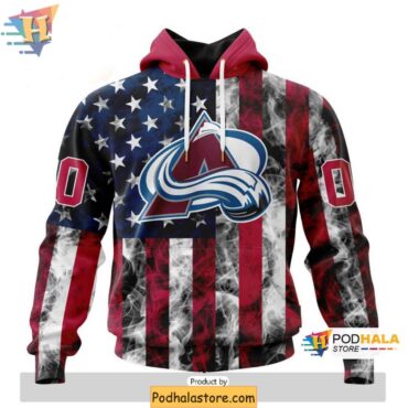 Colorado Avalanche 3D Hoodie, Custom NHL Fan Apparel for Independence Day - Podhalastore