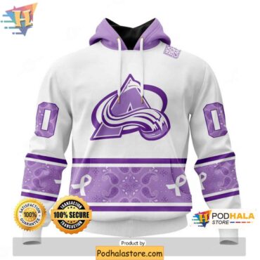 Colorado Avalanche 3D Hoodie, Personalized Hockey Fights Cancer Design - Podhalastore