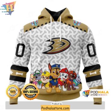 Custom Anaheim Ducks 3D Hoodie, NHL Paw Patrol Apparel for Team Fans - Podhalastore