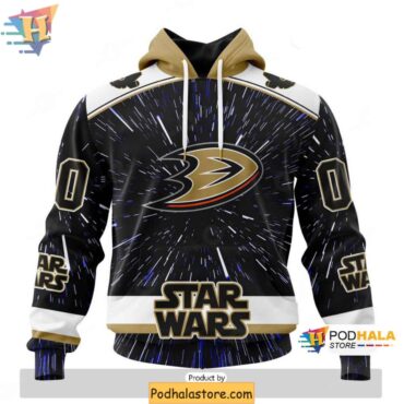 Custom Anaheim Ducks 3D Hoodie, Star Wars Inspired NHL Clothing - Podhalastore