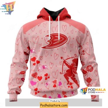 Custom Anaheim Ducks 3D Hoodie for Couples, Unique Valentines Day Gift - Podhalastore