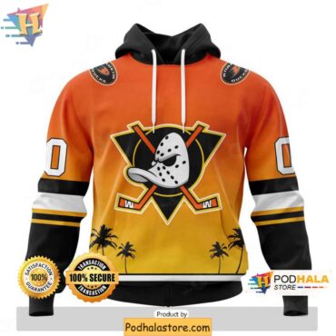 Personalized Anaheim Ducks 3D Hoodie, Gradient Design for NHL Fans - Podhalastore