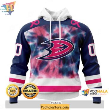 Personalized Anaheim Ducks 3D Hoodie NHL Team Support Breast Cancer Wear - Podhalastore