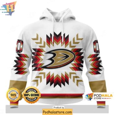 Personalized Anaheim Ducks 3D Hoodie, Native Pattern Design Sweatshirt Apparel - Podhalastore