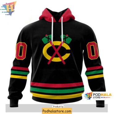 Personalized Chicago Blackhawks 3D Hoodie, Blackout Design NHL Merch for True Fans - Podhalastore