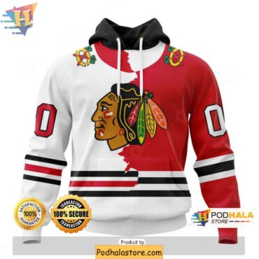 Personalized Chicago Blackhawks Hoodie, 3D Design for NHL Fans - Podhalastore