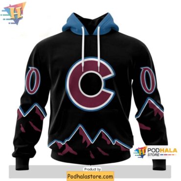 Personalized Colorado Avalanche Hoodie, NHL Team 3D Blackout Design - Podhalastore